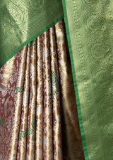 MIMOSA Maroon Kanjivaram Art Silk Saree — fleets shot full lifestyle