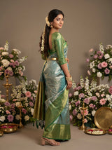 MIMOSA Saffire Kanjivaram Art Silk Saree — pose 9 styling detail