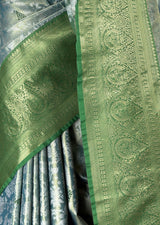 MIMOSA Saffire Kanjivaram Art Silk Saree — fleets shot full lifestyle
