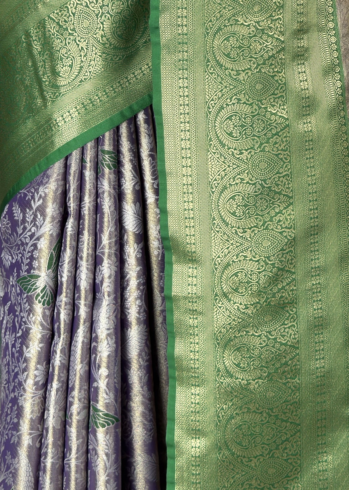 MIMOSA Violet Kanjivaram Art Silk Saree — fleets shot full lifestyle