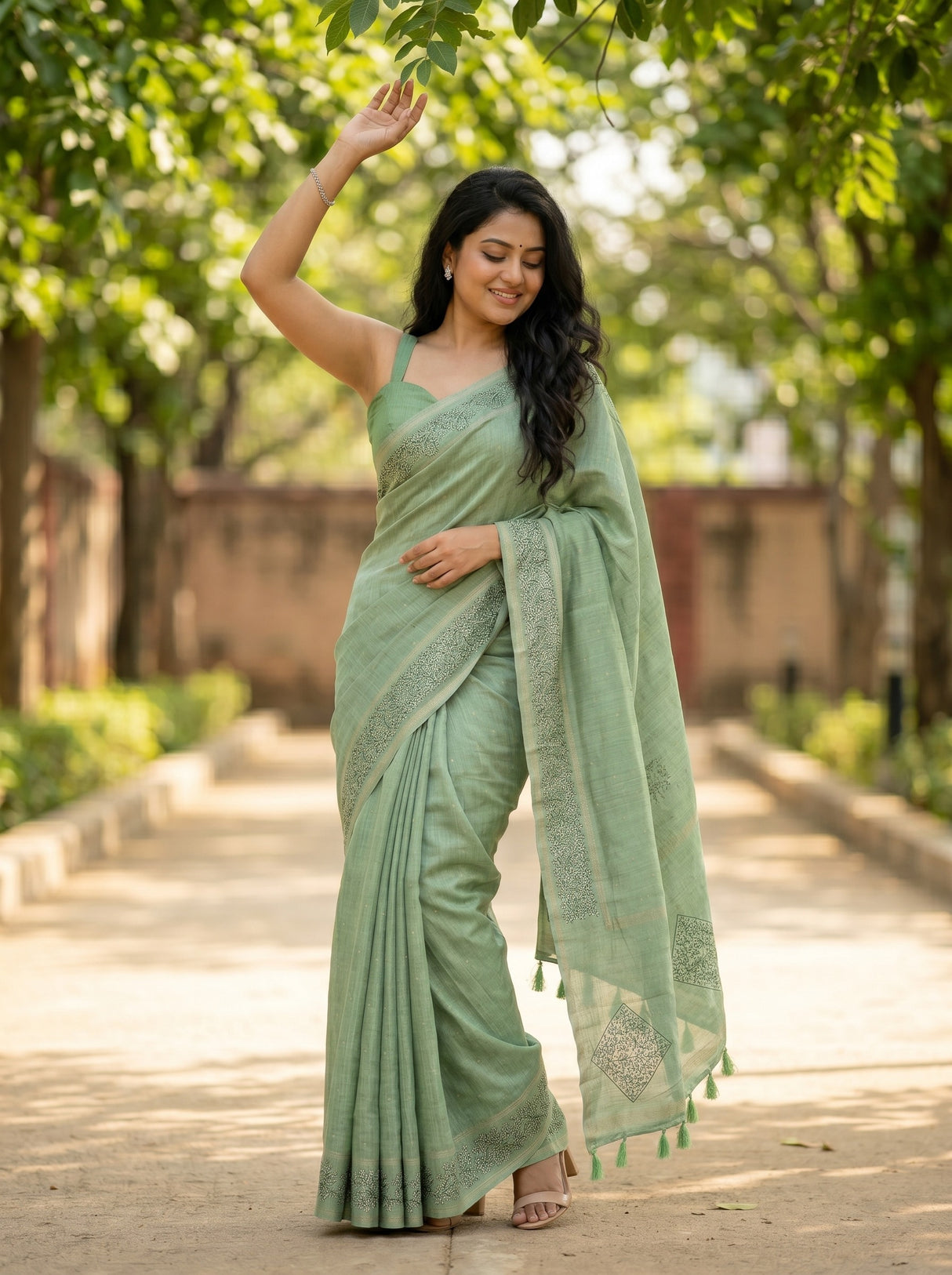 MIMOSA Saree Saree — front view on mannequin