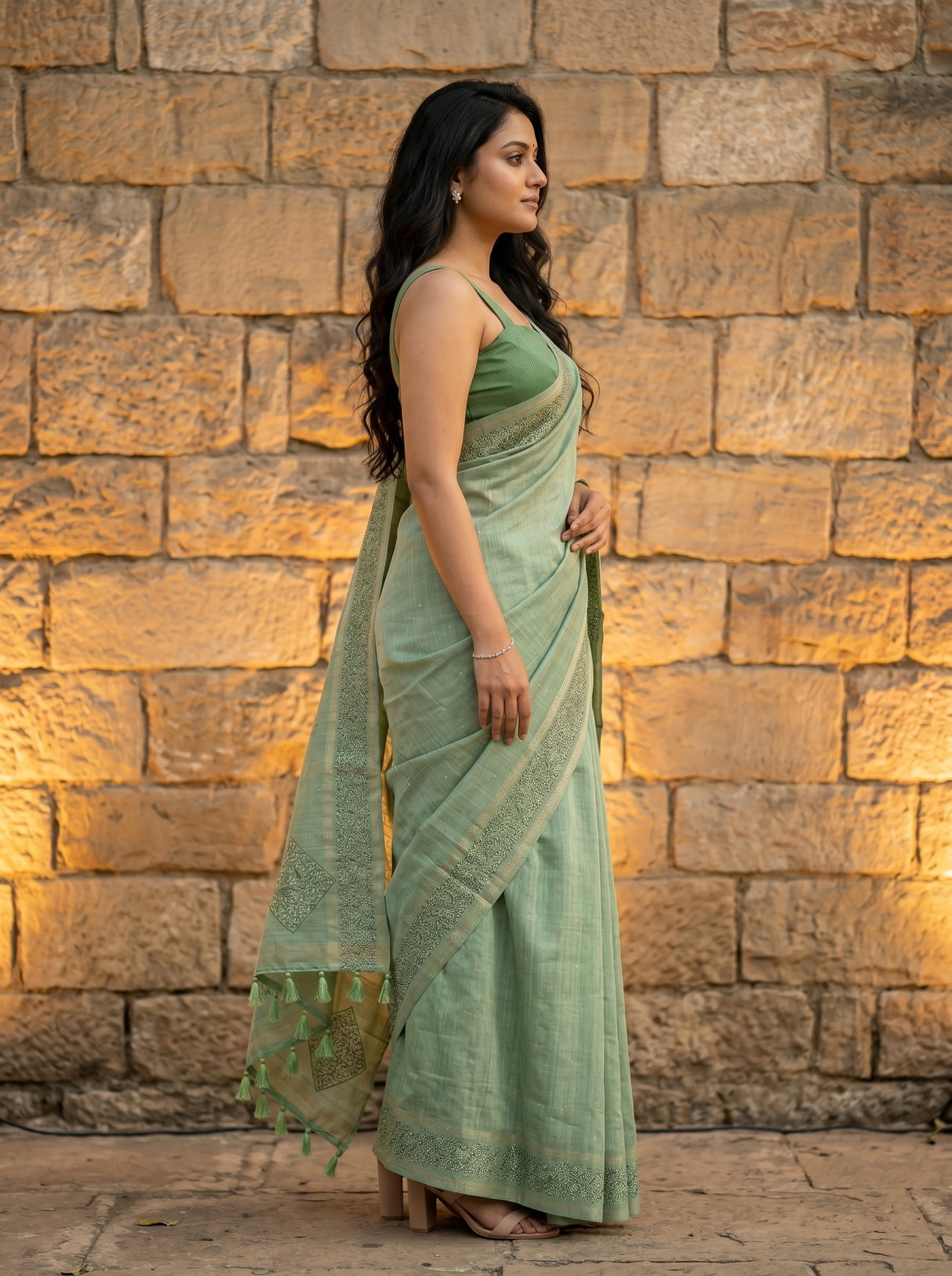 MIMOSA Saree Saree — pose 3 styling detail