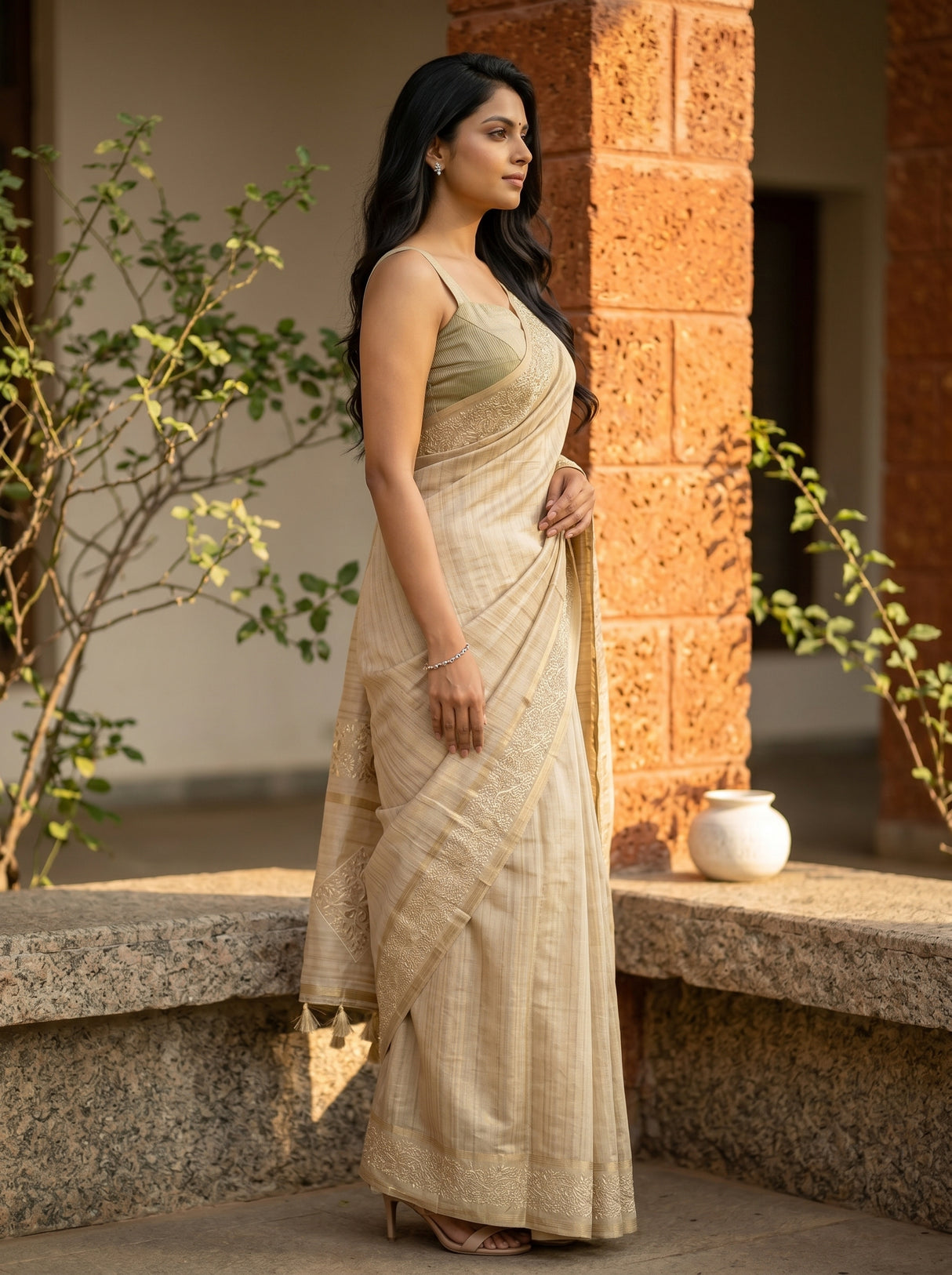 MIMOSA Saree Saree — pose 3 styling detail