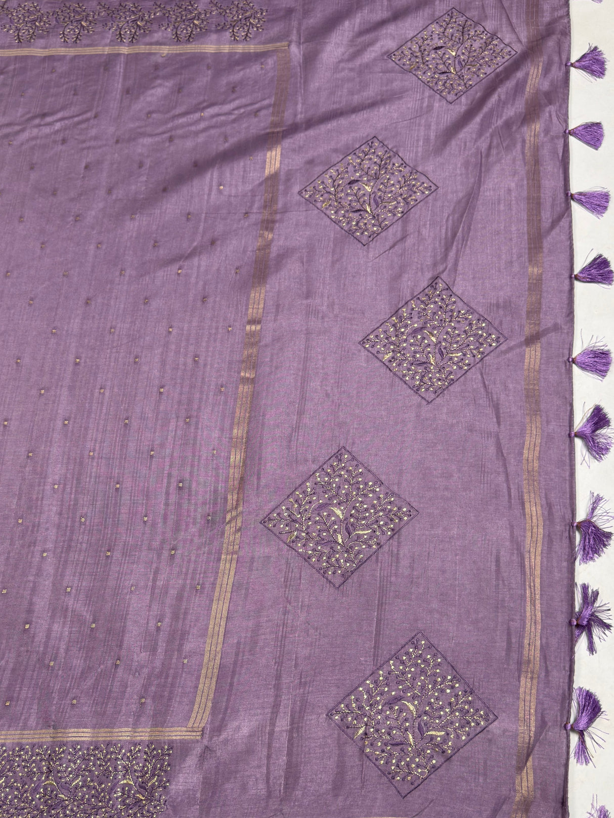 MIMOSA Saree Saree — pallu and zari work detail