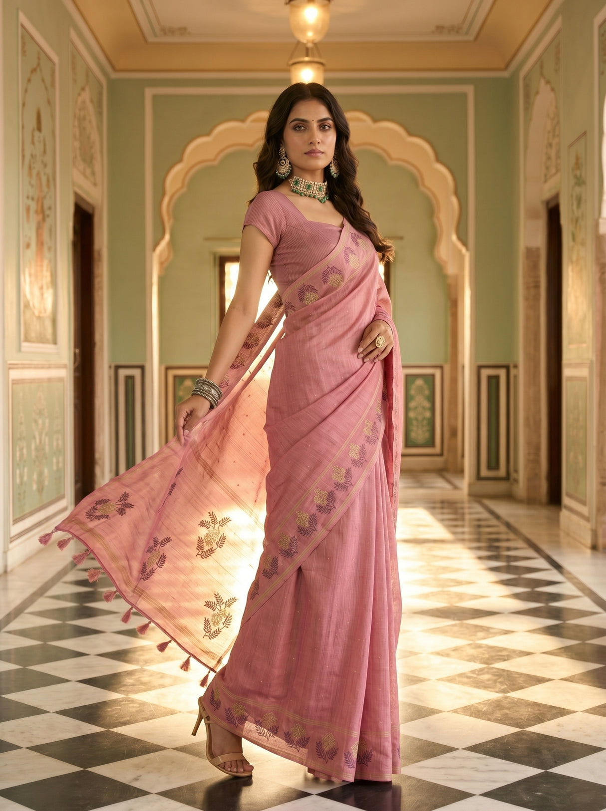 MIMOSA Gajari Saree Saree — pose 9 styling detail