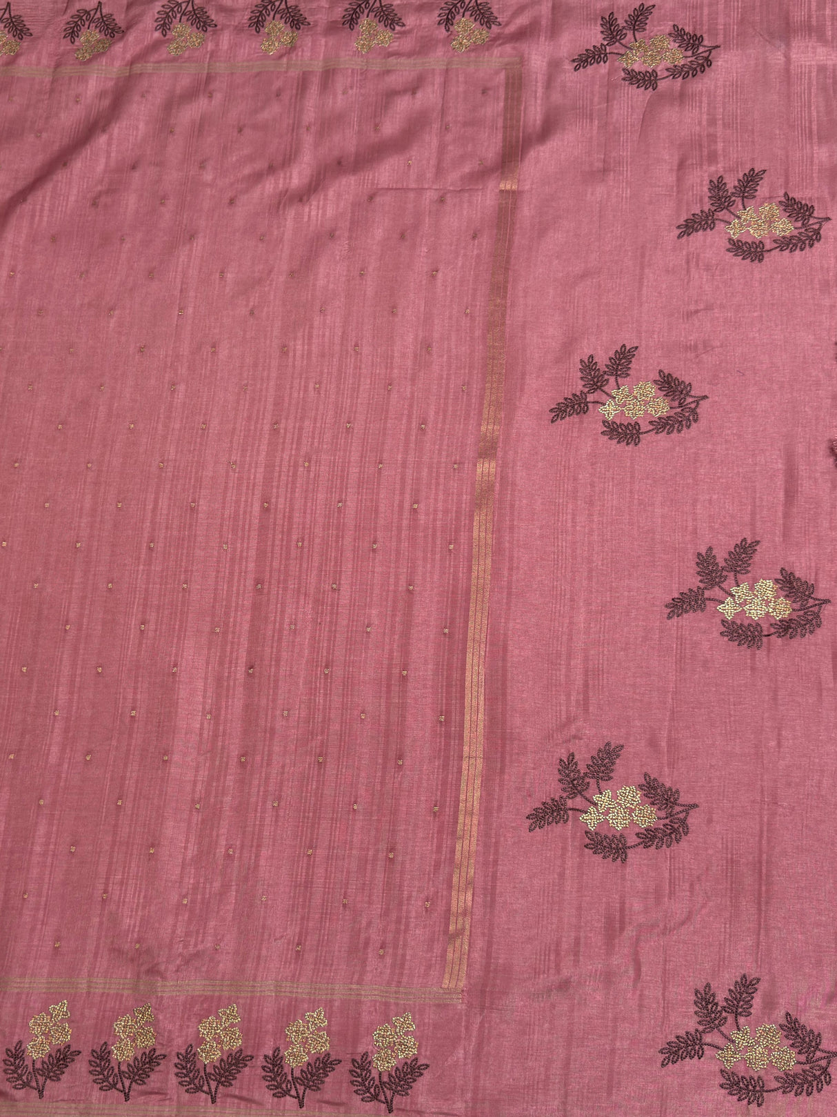 MIMOSA Gajari Saree Saree — pallu and zari work detail