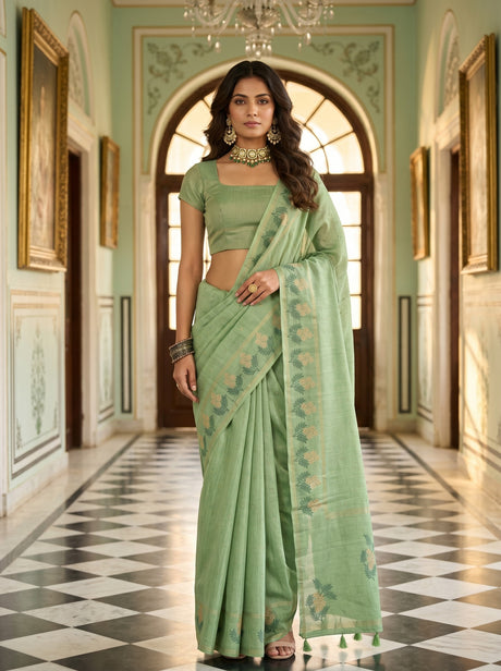 Pista  Saree