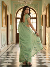 MIMOSA Pista Saree Saree — pose 7 styling detail