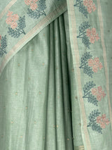 MIMOSA Pista Saree Saree — fleets shot full lifestyle