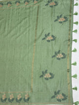 MIMOSA Pista Saree Saree — pallu and zari work detail