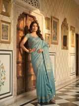 MIMOSA Sapphire Saree Saree — pose 4 styling detail