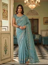 MIMOSA Sapphire Saree Saree — pose 5 styling detail