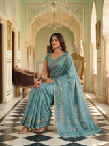MIMOSA Sapphire Saree Saree — pose 8 styling detail