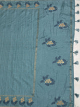 MIMOSA Sapphire Saree Saree — pallu and zari work detail