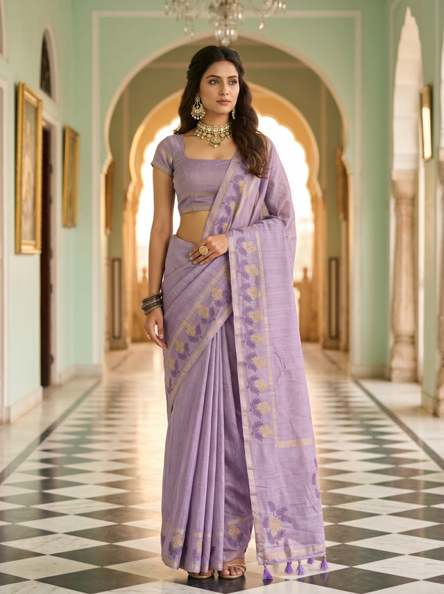 Violet  Saree