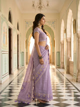MIMOSA Violet Saree Saree — pose 3 styling detail