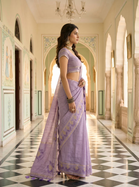 MIMOSA Violet Saree Saree — pose 3 styling detail