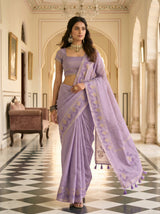 MIMOSA Violet Saree Saree — pose 6 styling detail