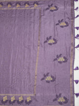 MIMOSA Violet Saree Saree — pallu and zari work detail
