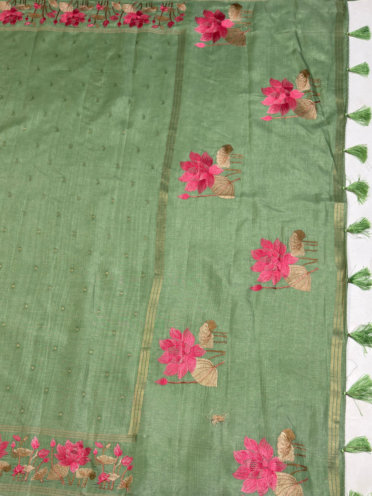 MIMOSA Saree Saree — pallu and zari work detail