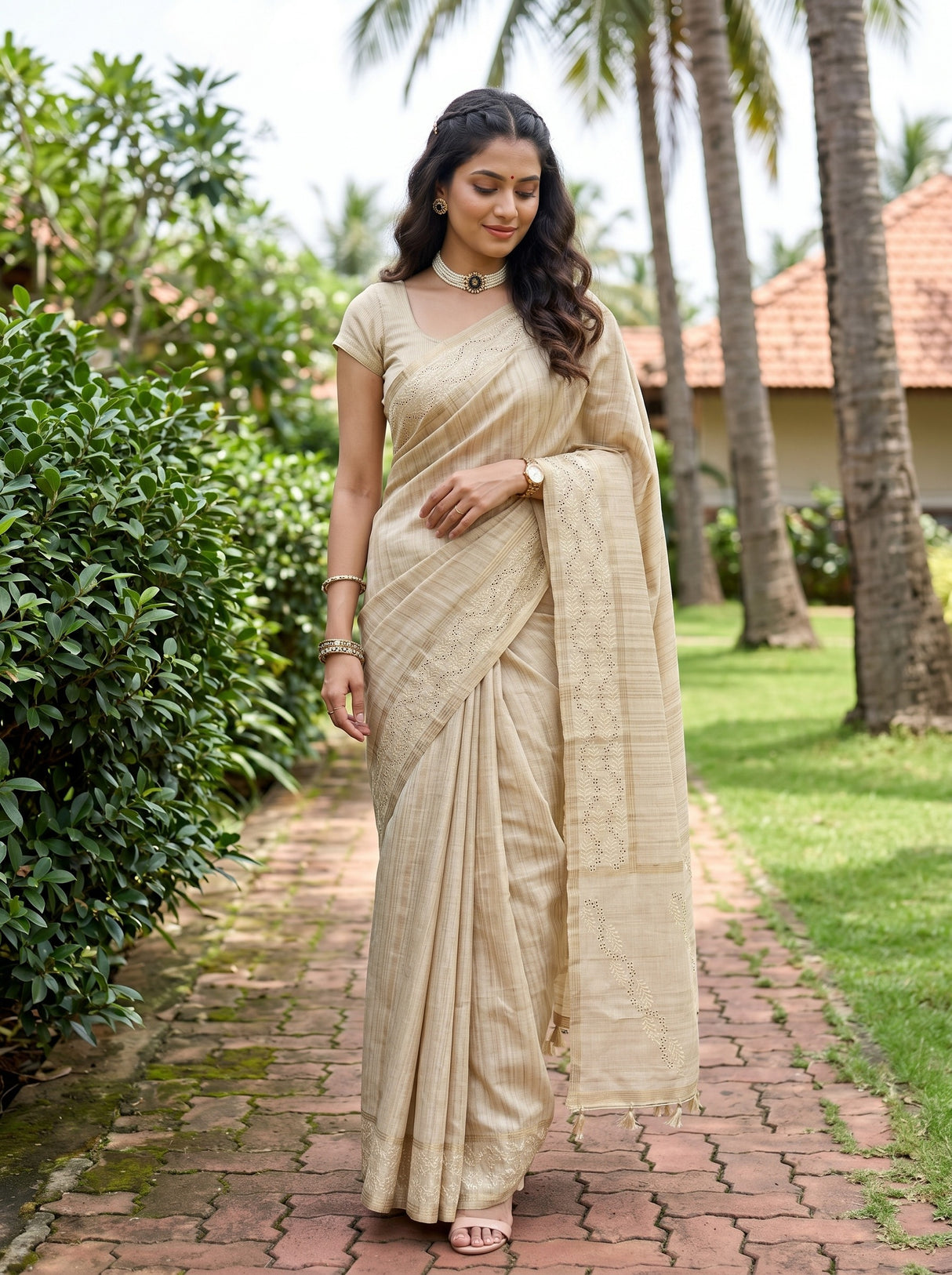 MIMOSA Saree Saree — front view on mannequin