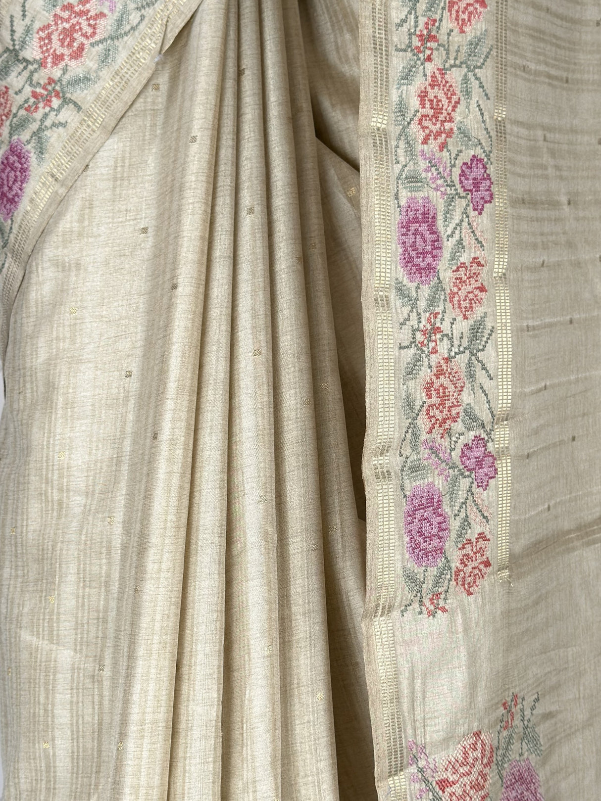 MIMOSA Tussar Banarasi Art Silk Saree — fleets shot full lifestyle
