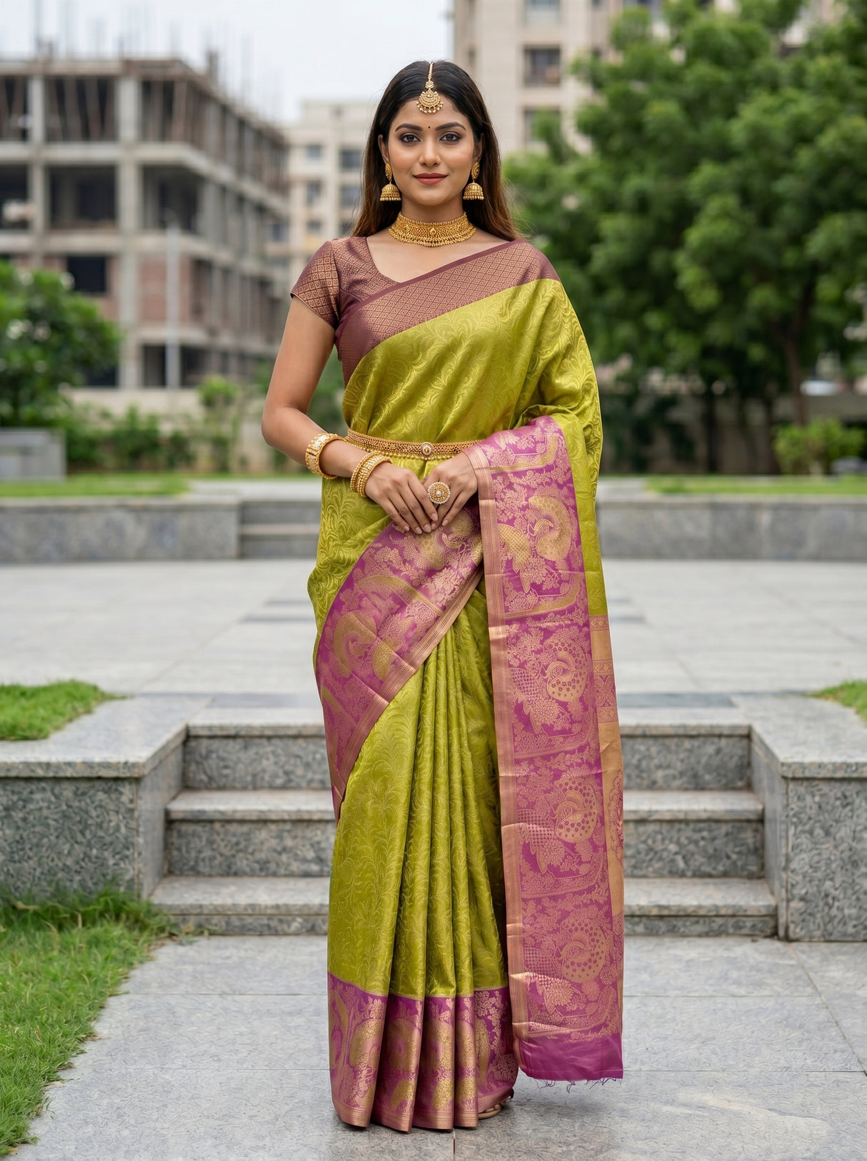 MIMOSA Saree Saree — front view on mannequin