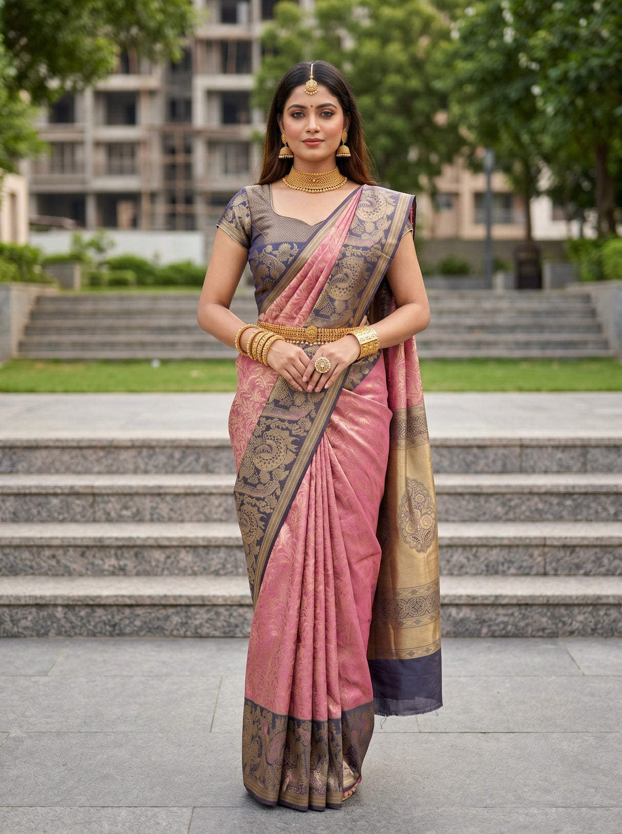 MIMOSA Saree Saree — front view on mannequin