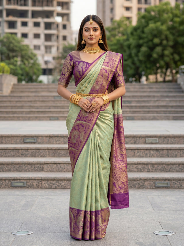 MIMOSA Saree Saree — front view on mannequin
