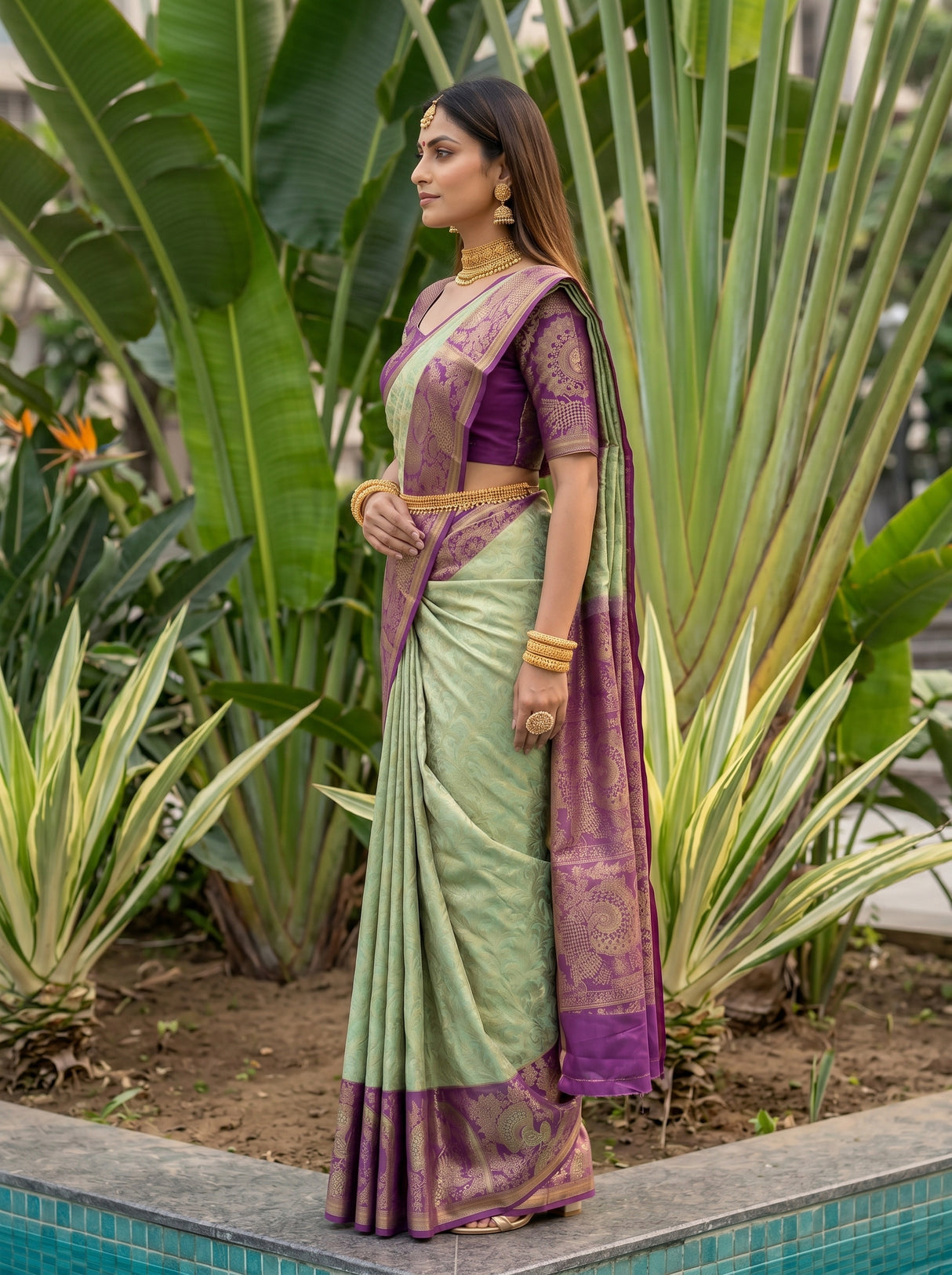 MIMOSA Saree Saree — pose 3 styling detail