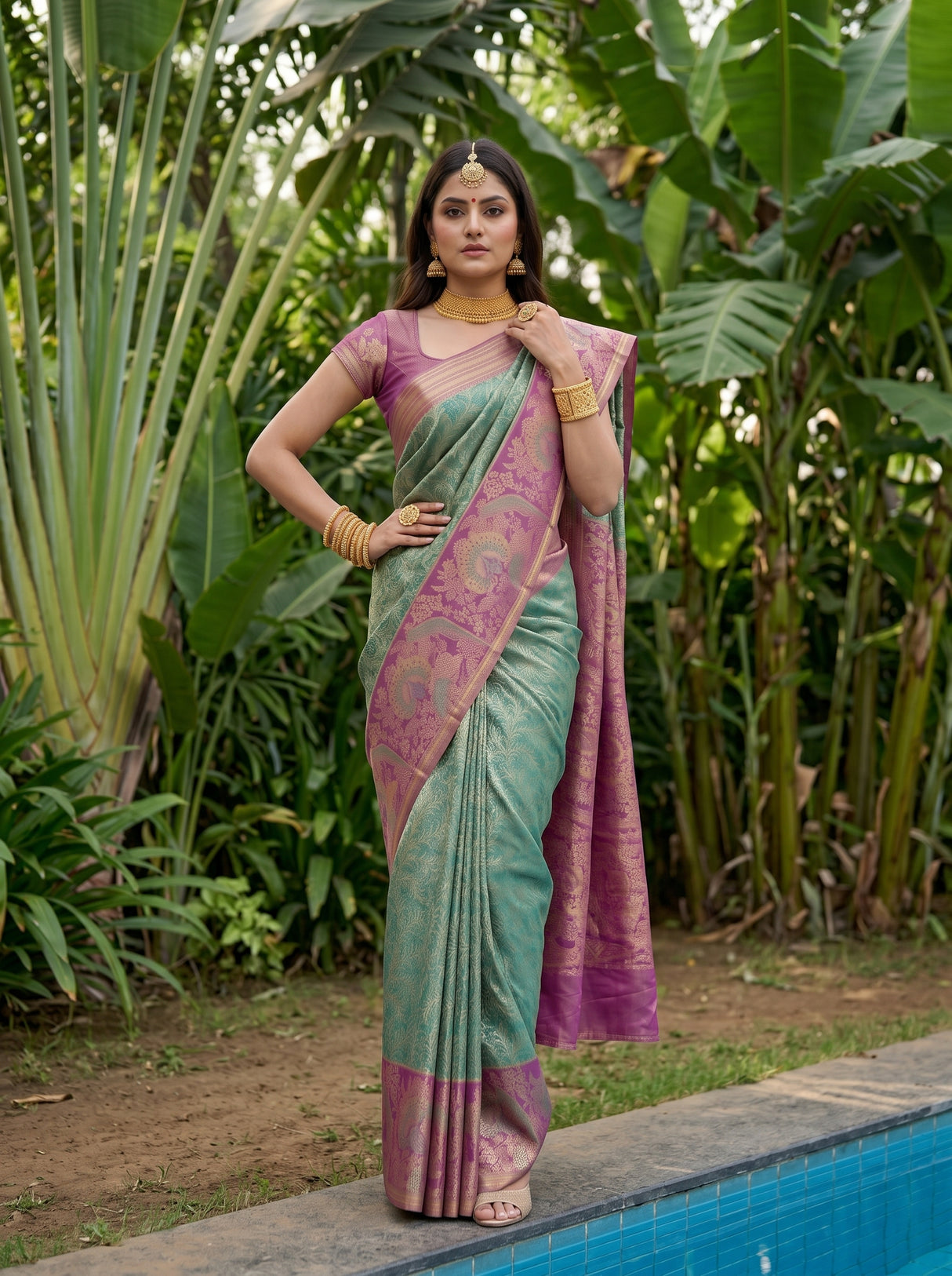 MIMOSA Saree Saree — pose 4 styling detail