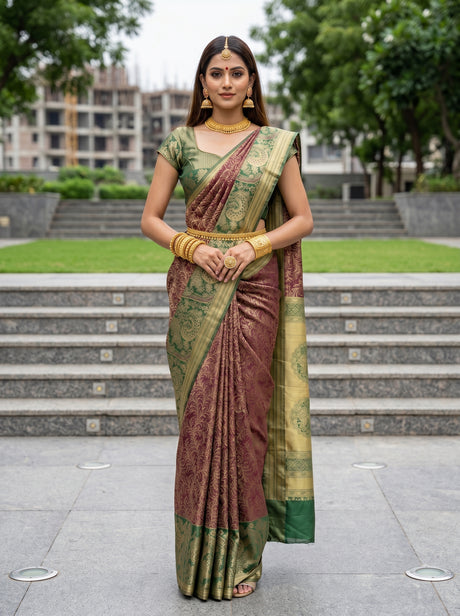 MIMOSA Saree Saree — front view on mannequin