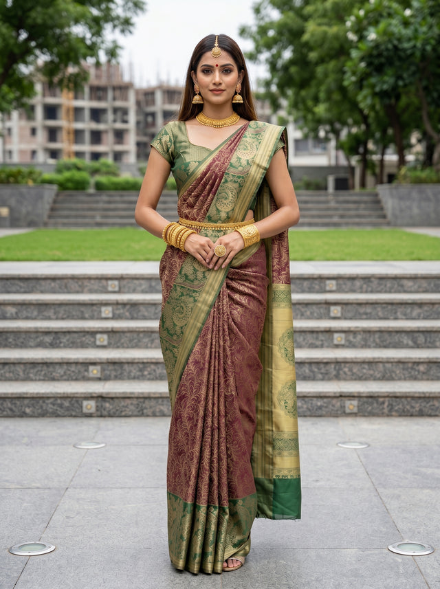 MIMOSA Saree Saree — front view on mannequin