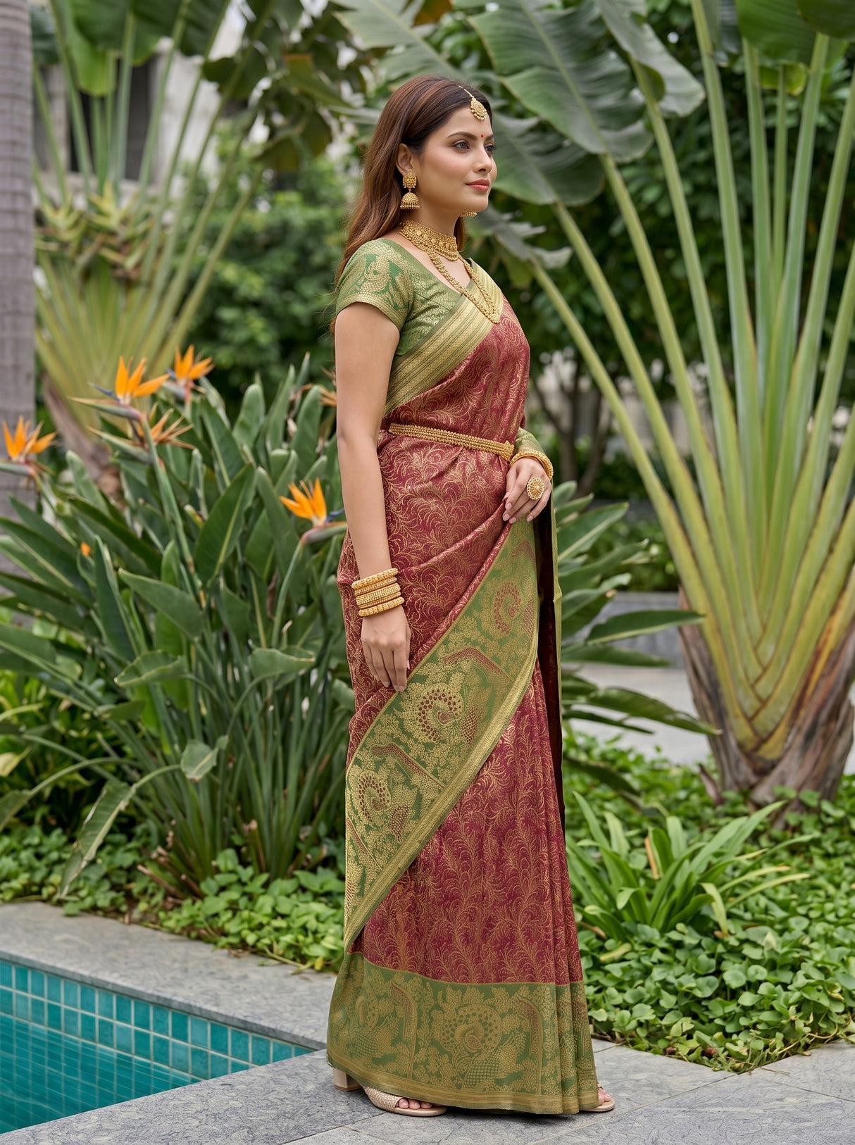 MIMOSA Saree Saree — pose 3 styling detail