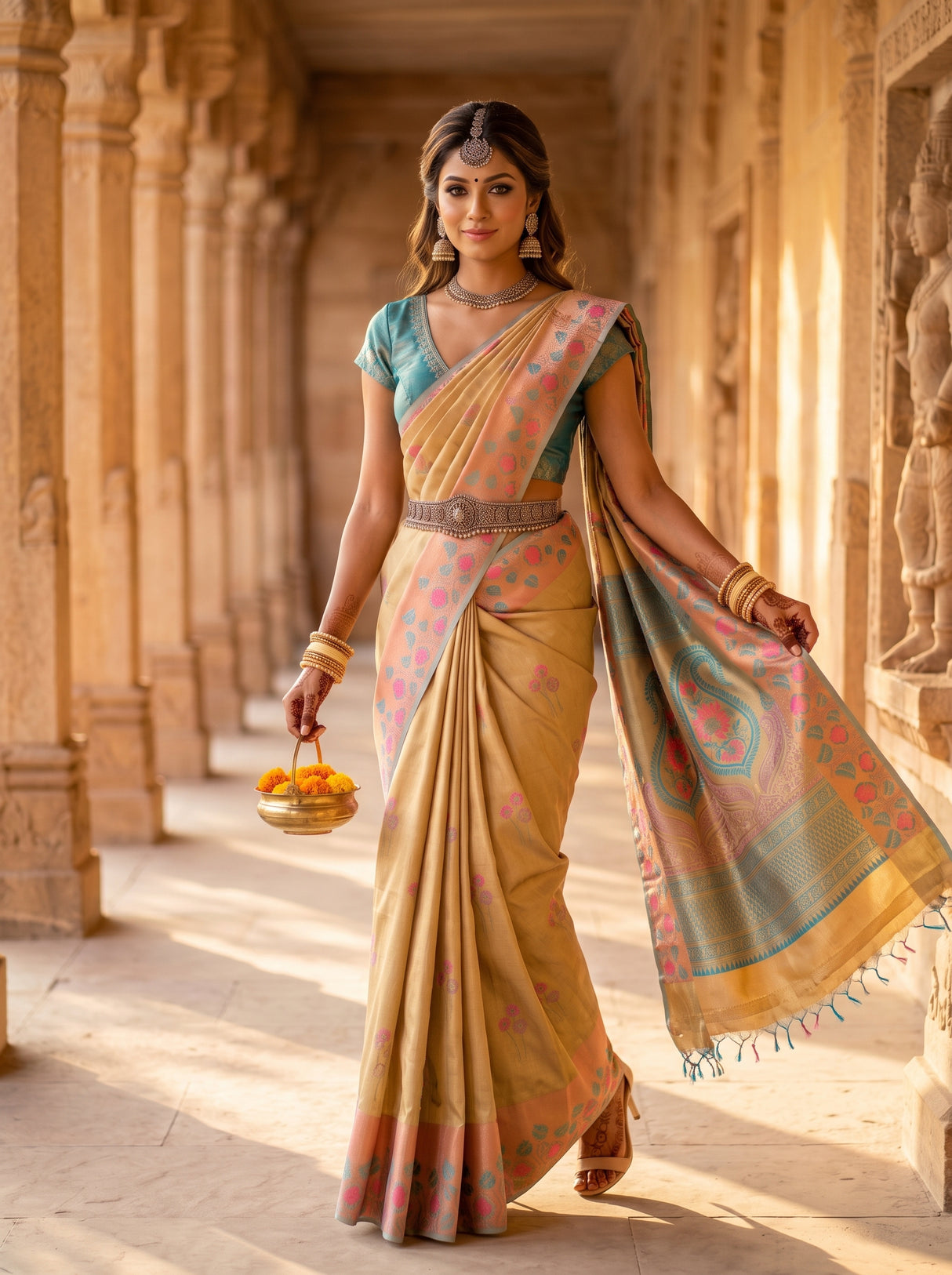 MIMOSA Ananda Saree Saree — pose 9 styling detail