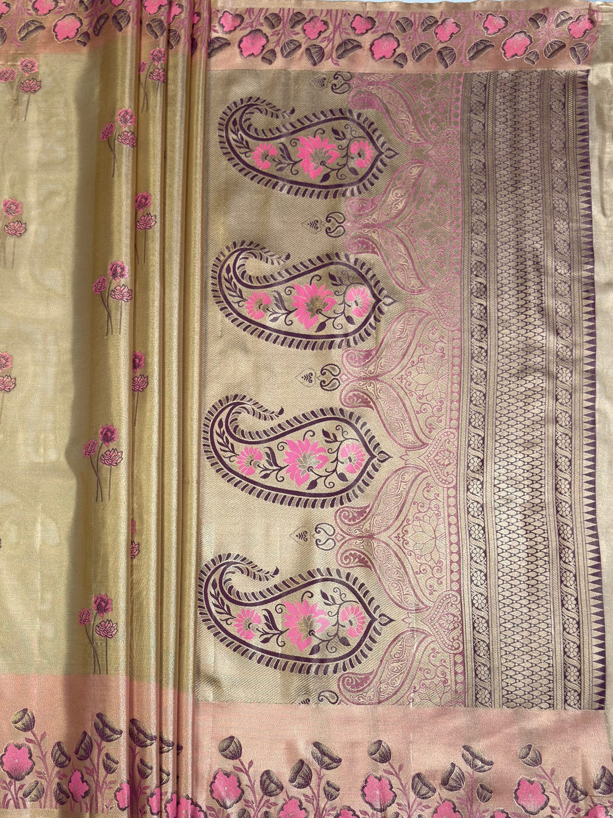 MIMOSA Gajari Saree Saree — pallu and zari work detail