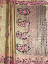 MIMOSA Gajari Saree Saree — pallu and zari work detail