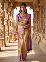 Magenta  Saree