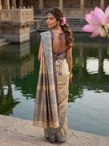 MIMOSA Navy Saree Saree — pose 2 styling detail