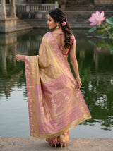 MIMOSA Pink Saree Saree — pose 2 styling detail