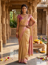 MIMOSA Pink Saree Saree — pose 4 styling detail