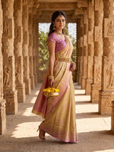 MIMOSA Pink Saree Saree — pose 9 styling detail