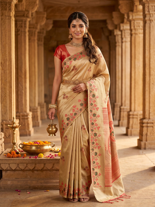 Red  Saree