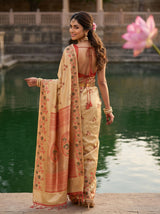MIMOSA Red Saree Saree — pose 2 styling detail