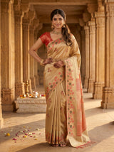 MIMOSA Red Saree Saree — pose 4 styling detail