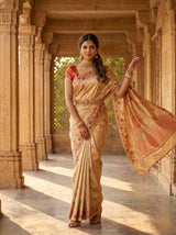 MIMOSA Red Saree Saree — pose 5 styling detail