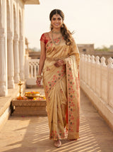 MIMOSA Red Saree Saree — pose 6 styling detail
