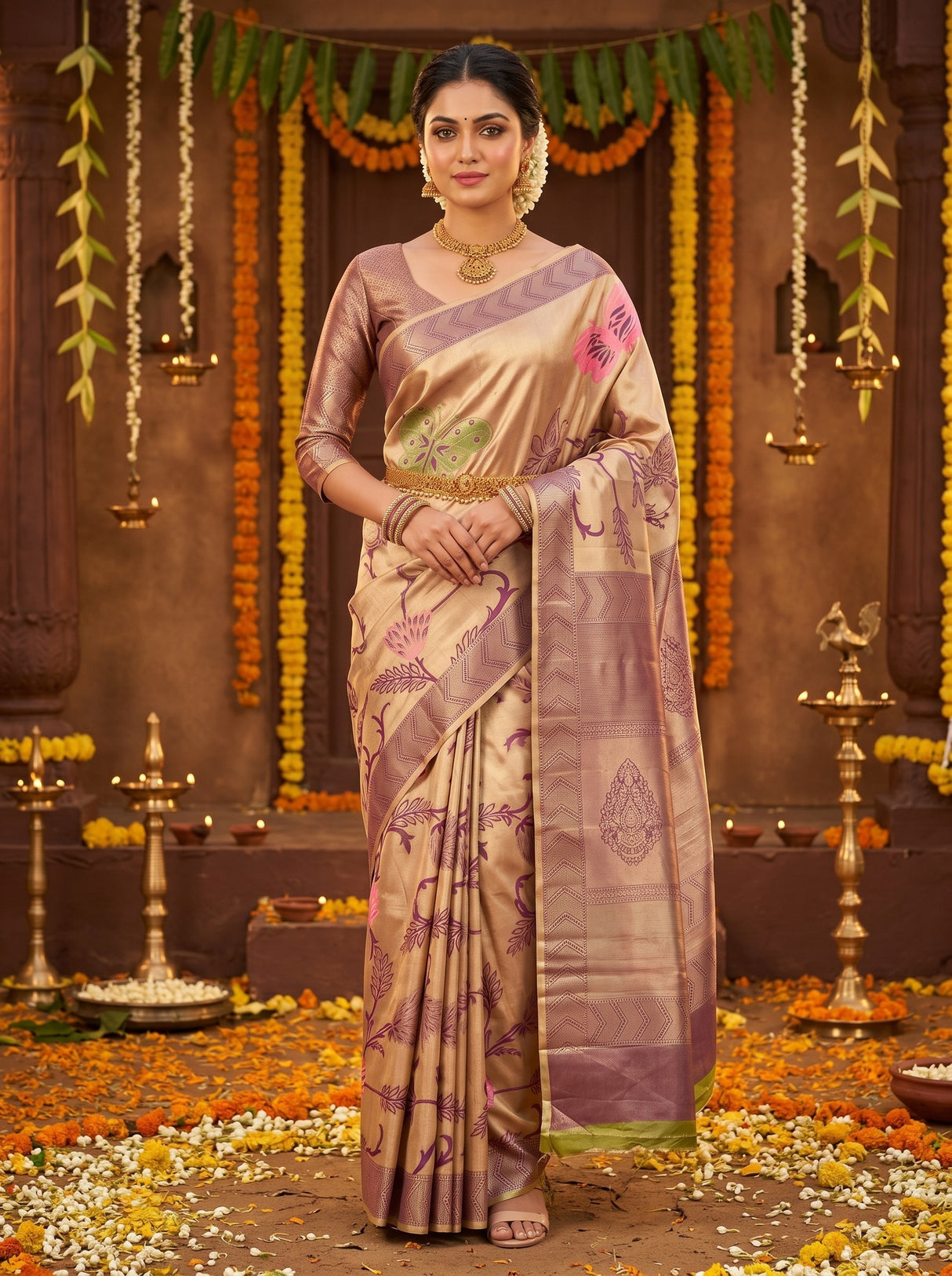 MIMOSA Saree Saree — front view on mannequin