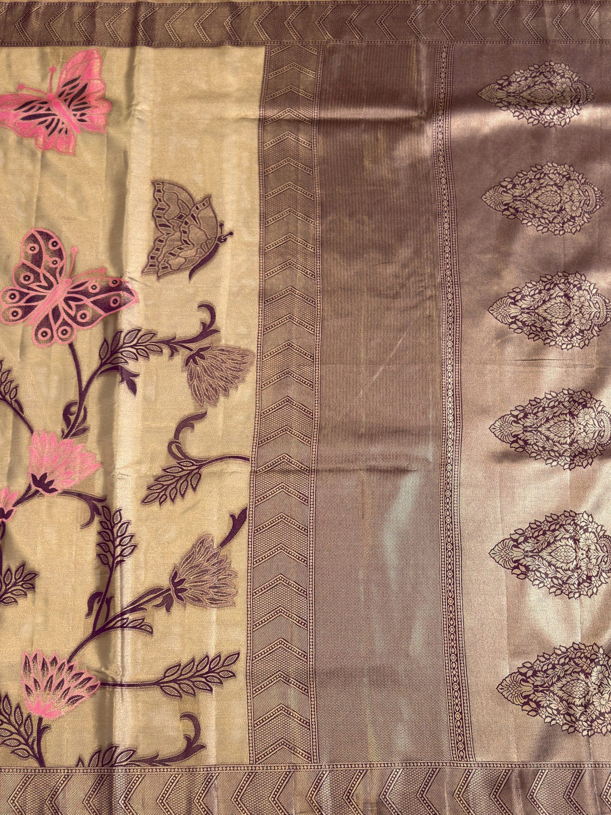 MIMOSA Saree Saree — pallu and zari work detail