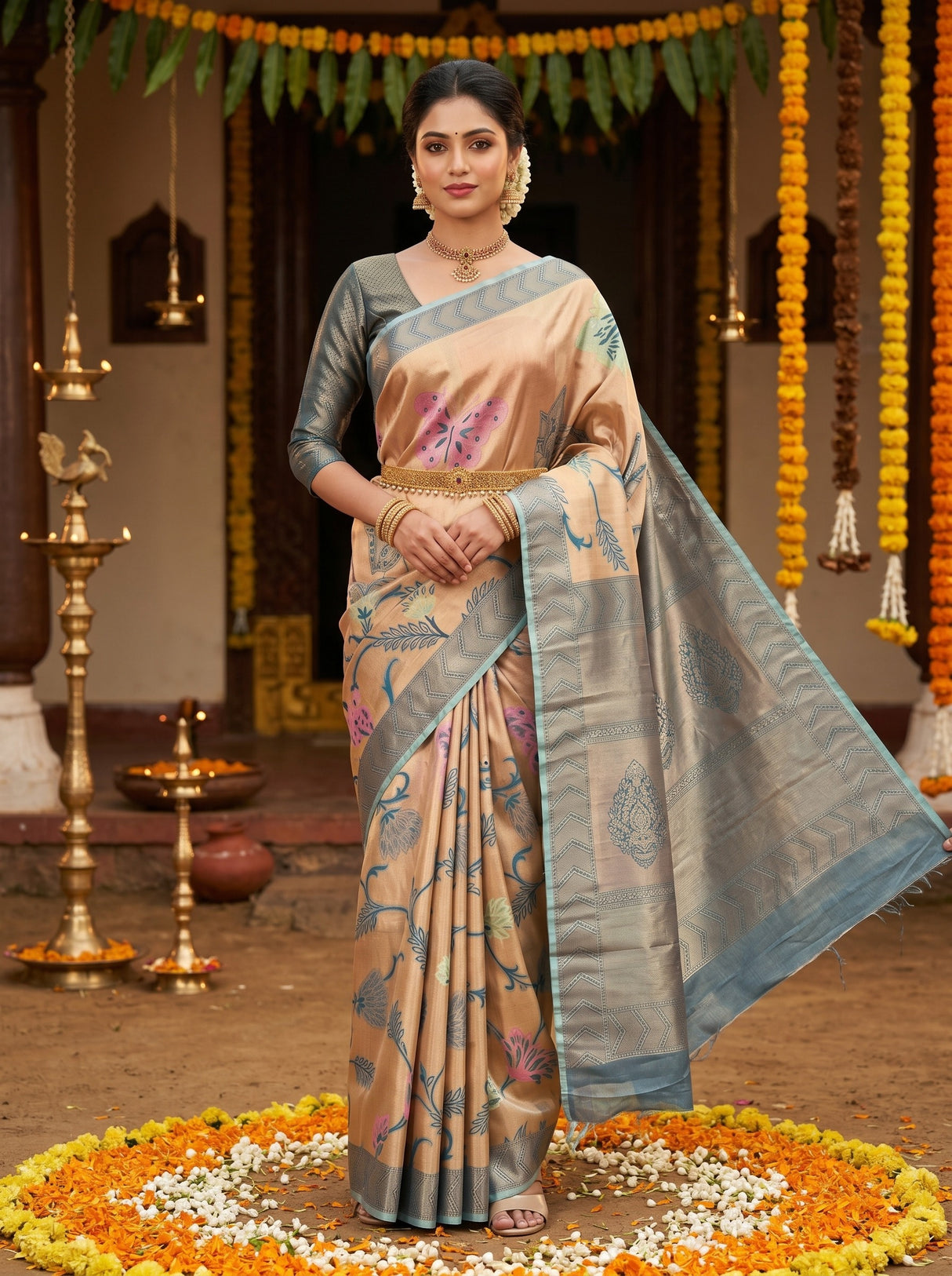 MIMOSA Saree Saree — front view on mannequin